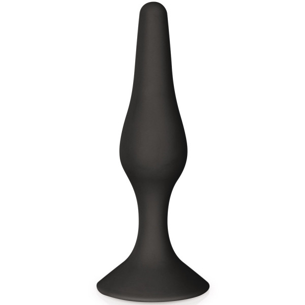 Plug anal ventouse noir taille L 